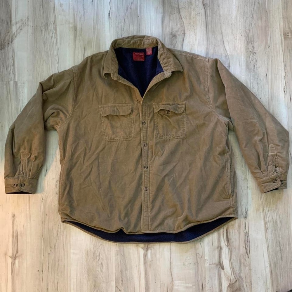 Arrow‎ Workwear brown corduroy button up fleece lined jacket